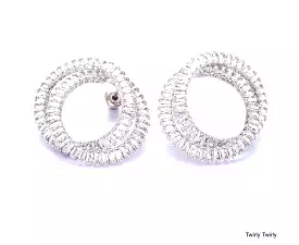 Twirly Twirly - Silver Earrings