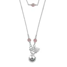 Von Treskow Sterling Silver CHIME BALL NECKLACE WITH ROSE QUARTZ