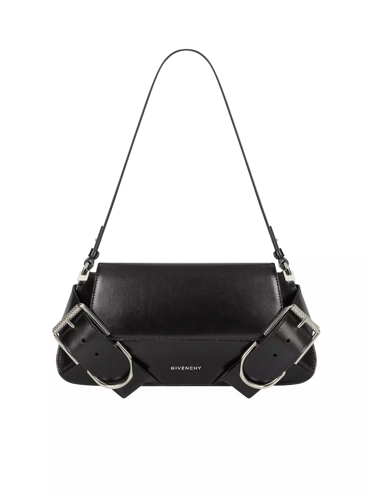 Voyou Shoulder Flap bag in Box leather