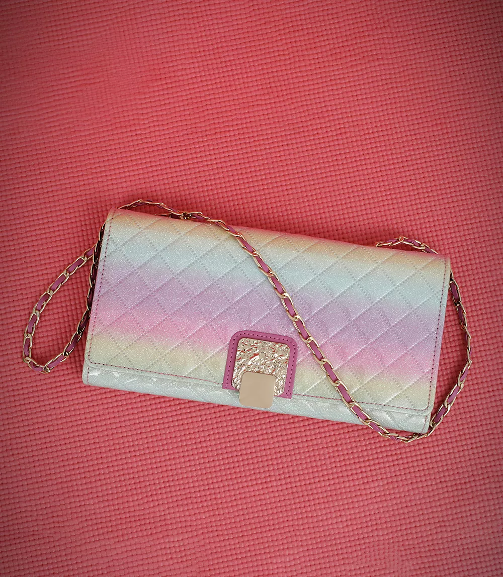 WB2247-PINK-Women Snazzy Clutch