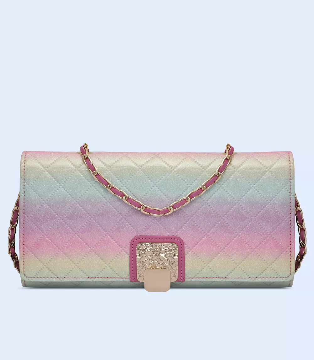 WB2247-PINK-Women Snazzy Clutch