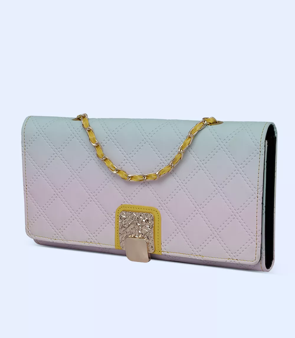 WB2247-YELLOW-Women Snazzy Clutch