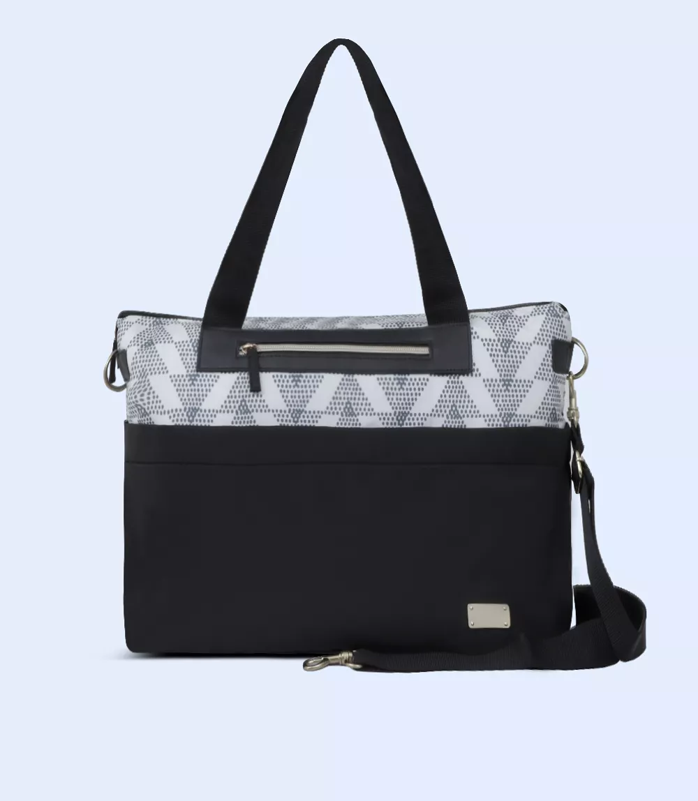 WB2412-BLACK/WHIT-Bag For Mothers