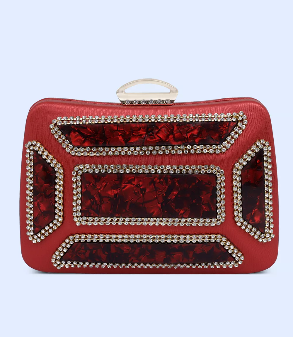 WB2499-MAROON-Women Snazzy Clutch