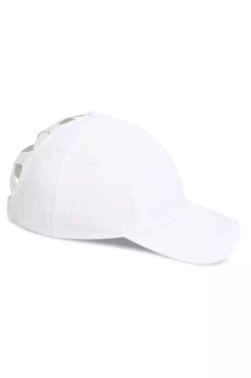 White Small Fit Ponytail Hat