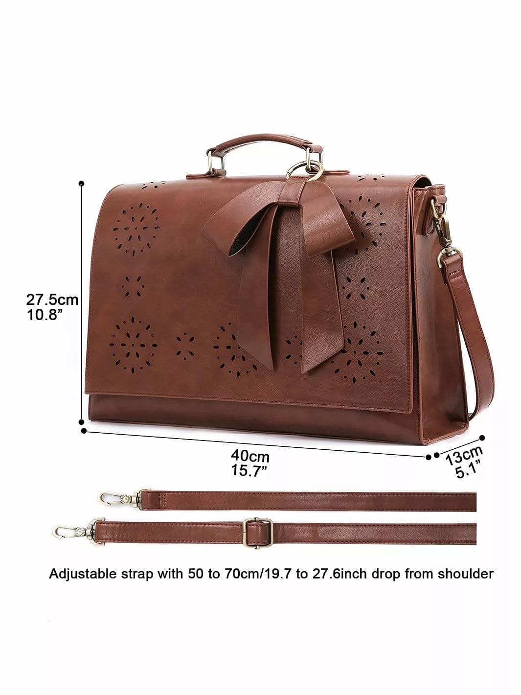 Women's Faux leather Bow Big Briefcase