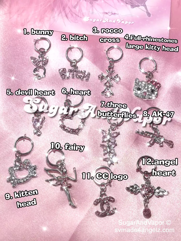 Y2K Pink Bling Fake Belly Ring (Pink stones collection)