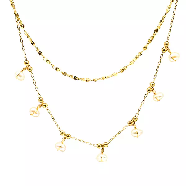 Zag Bijoux Beans Gold Necklace