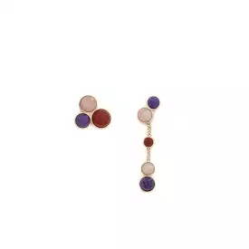 Zodiac Capricorn  Earrings, Purple